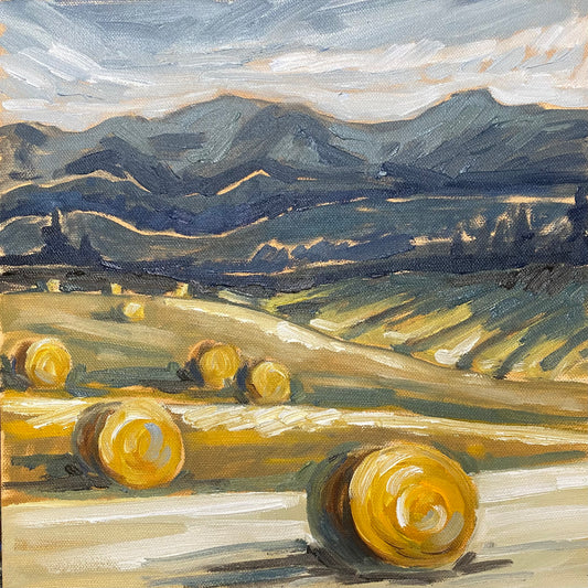 Bales Beneath the Blue Range